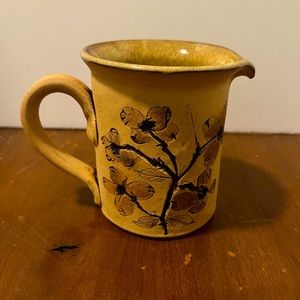 Pressed Wildflower Creamer Handmade Pottery